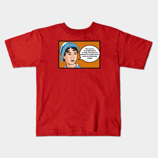 Austen Pop Kids T-Shirt by nickbeta